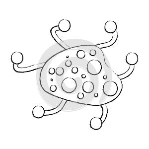 Bacterial cell structure icon