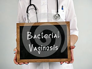 Bacterial Vaginosis inscription on the sheet photo