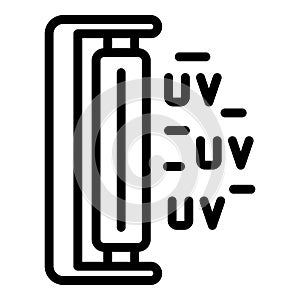 Bactericidal uv lamp icon, outline style photo