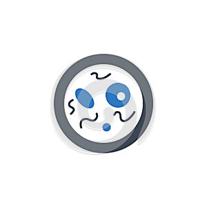 Bacteriology related vector glyph icon. photo