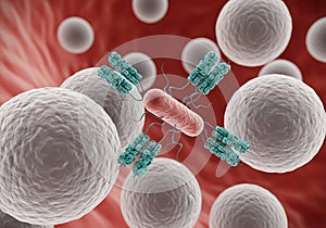 Bacteriophages Attacking Bacteria 3 D Render virus