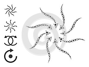 Bacterium Anticyclone Rotation Arrows Mosaic Icon and Similar Icons