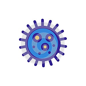 Bacterium icon vector. Isolated contour symbol illustration