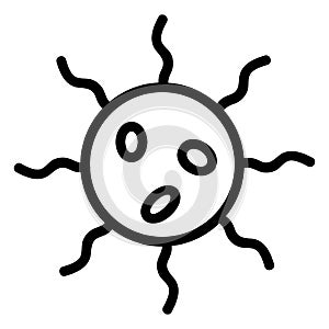 Bacterium icon vector. Isolated contour symbol illustration