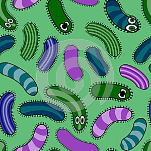 Bacterium seamless background