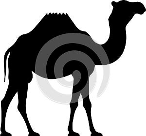 bactriancamel Black Silhouette Generative Ai
