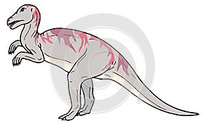 bactrosa dinosaur ancient vector illustration transparent background