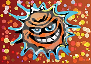 Bad Angry Sun Laughing Vector