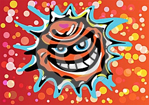 Bad Angry Sun Laughing Vector