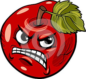 Bad apple saying cartoon illustration