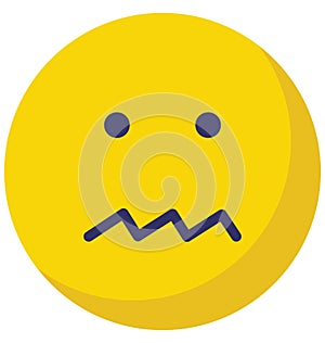 Bad, bored Vector Isolated Icon which can easily modify or edit
