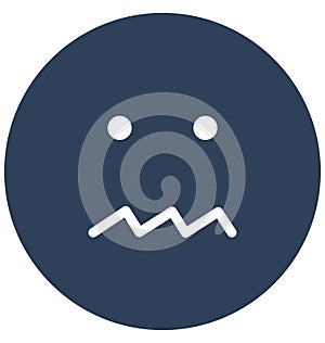 Bad, bored Vector Isolated Icon which can easily modify or edit