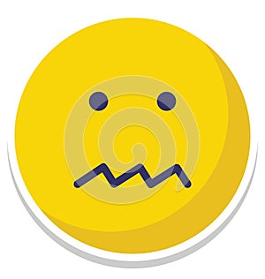 Bad, bored Vector Isolated Icon which can easily modify or edit