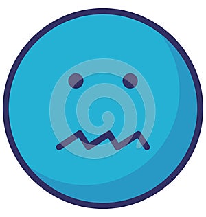 Bad, bored Vector Isolated Icon which can easily modify or edit