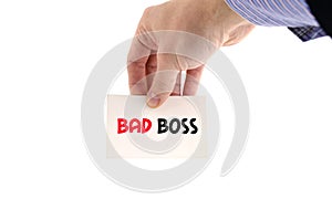 Bad boss text concept