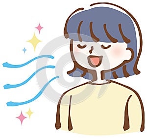 Bad breath care Female illustration