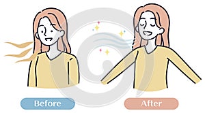 Bad Breath Female vector Illustration
