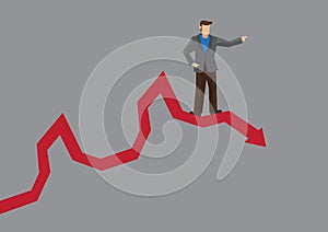 Bad Business Judgement and Wrong Market Prediction Conceptual Vector Illustration