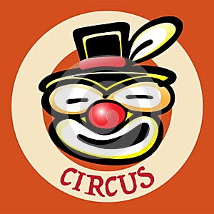 Bad Clown Face in a Circle