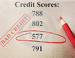 Bad credit score