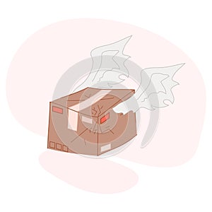 Bad delivery services vector illustration