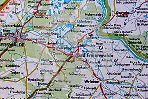 Bad Freienwalde, Germany, on a road m