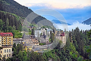 Bad Gastein landscape in the morning summer season