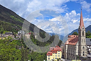 Bad Gastein and mountains landscape