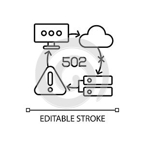 Bad gateway notification linear icon