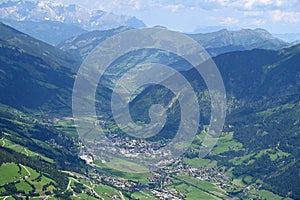 Bad Hofgastein village in valley landscape photo