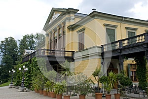 BAD ISCHL, AUSTRIA - Jul 27, 2010: Exterior view of Kaiservilla in Bad Ischl, Upper Austria