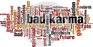 Bad karma word cloud