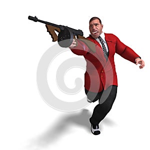 Bad mafia gun man photo