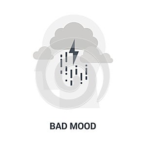 Bad mood icon concept