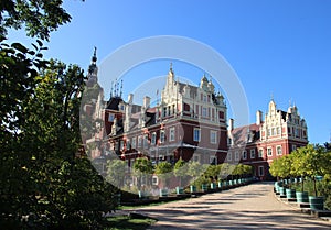 Bad Muskau Castle With Orange Tree