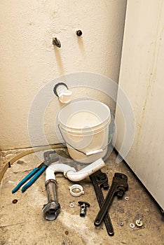 Bad Pipes, Water Leak, Fix Home Plumbling Problem photo
