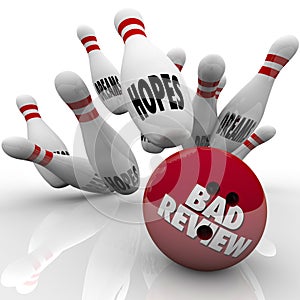 Bad Review Poor Performance Bowling Ball Strikes Hopes Dreams