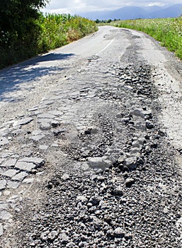 Bad road cracked
