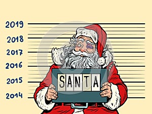 Bad Santa Claus. Arrested 2019 happy new year