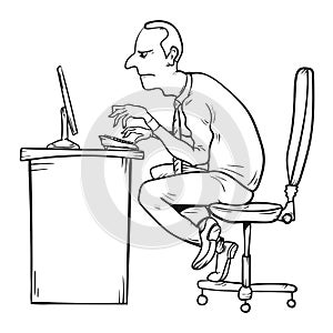 Bad sitting posture as the reason for office syndrome