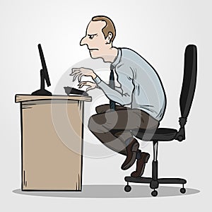 Bad sitting posture as the reason for office syndrome
