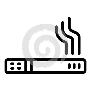 Bad smoke addiction icon outline vector. Nicotine body danger