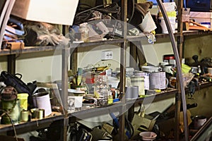 Bad storage of tools and materials