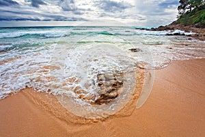 Bad weather on the beach