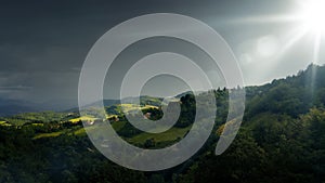 Bad weather landscape at Urbino Italy