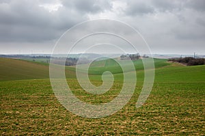 Bad weather over the field