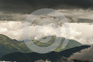 Bad weather over the green hills of the Cerros de Pereyra photo