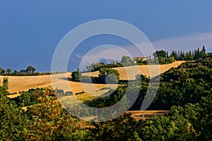 Bad wheater in the hills of toscane