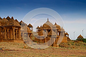 Bada Bagh or Barabagh, means Big Garden, is a garden complex in Jaisalmer, Rajasthan, India, for Royal cenotaphs, or chhatris, of