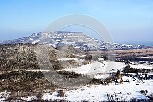 Badacsony in wintertime at Lake Balaton